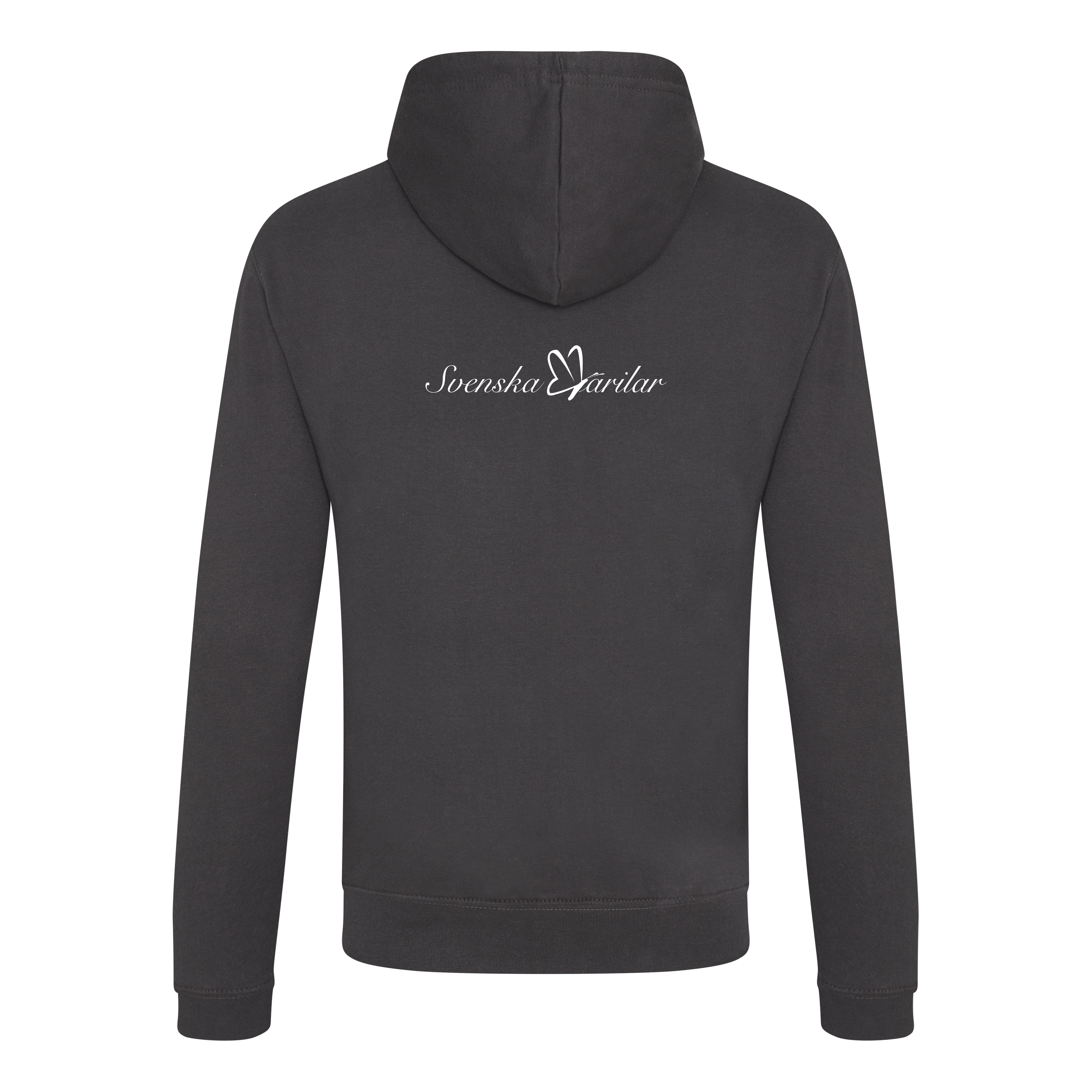 Grå Hoodie med dragkedja