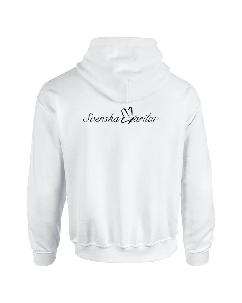 Vit Hoodie med dragkedja